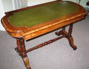 Burr Walnut Hall Table